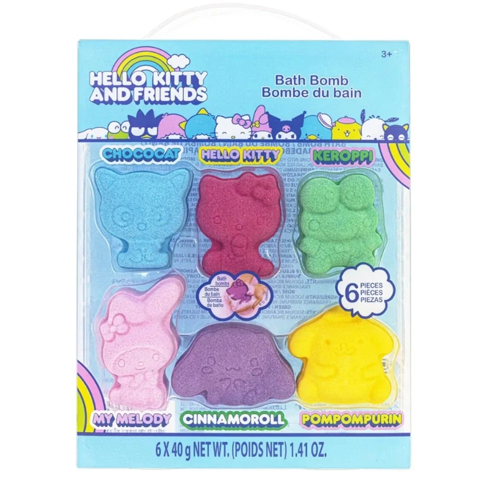 🆕 Hello Kitty and Friends Bath Bombs Set, 6 Piece, Bubblegum Scented